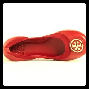 Tory Burch Caroline Patent Leather Ballerina Flats